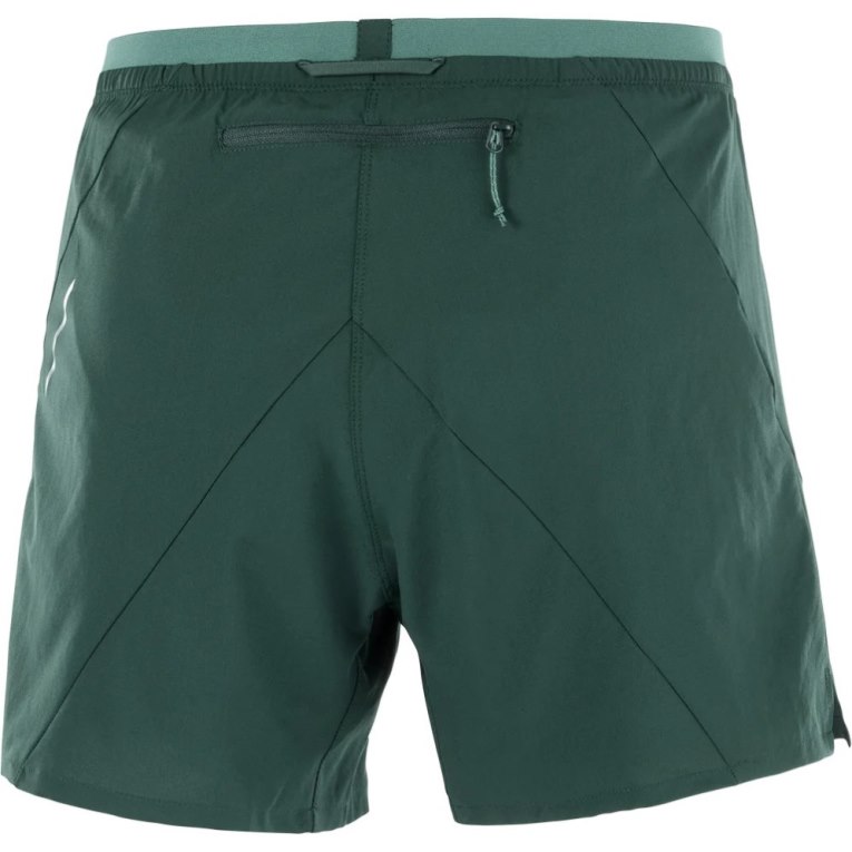 Green Salomon Cross 5'' Men's Shorts | PH 38691W